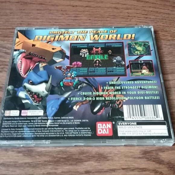 Digimon World 2 (Sony PlayStation 1, 2001) PS1 Case & Artwork Only - Picture 6 of 6